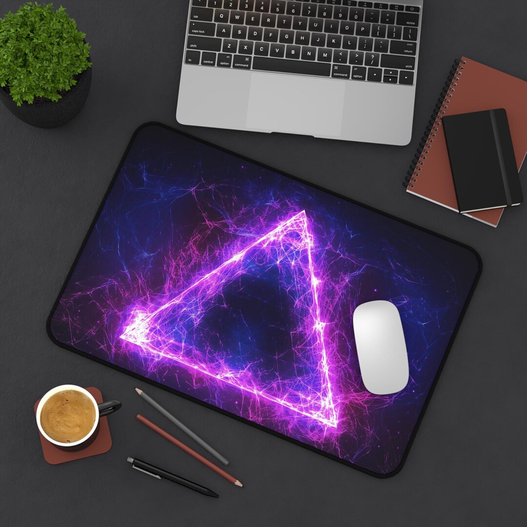 Electric Energy Triangle Desk Mat - Large Mousepad, Extended Desk Mat ...