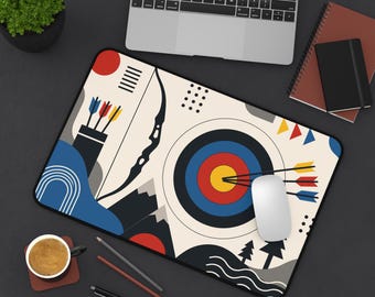Archery Desk Mat - Target Mouse Pad, Gift for Archers