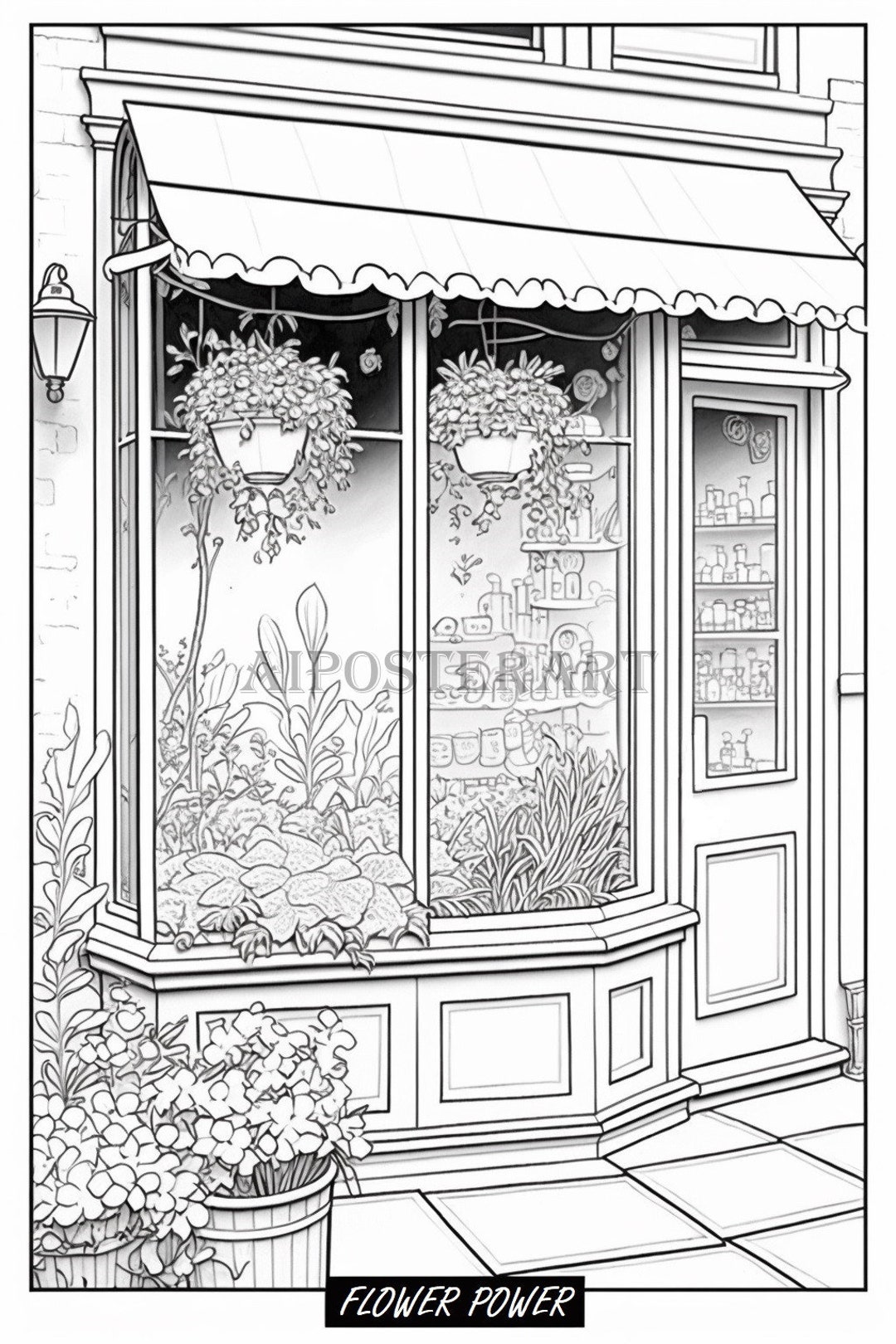 Florist Shop Window Coloring Page - Il 1080xN.4731609935 Atae