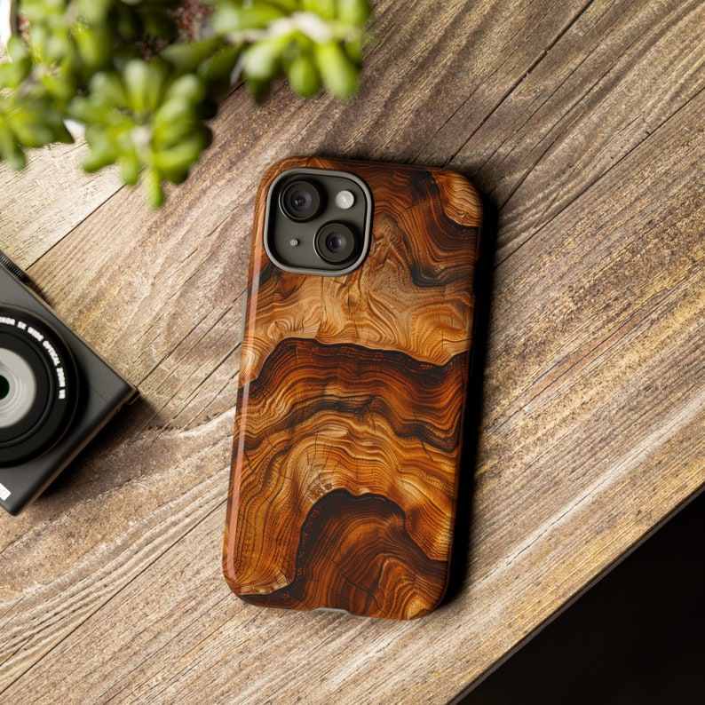 Phone Case: Teak Woodgrain Design - Durable Double Layer Protection image 9