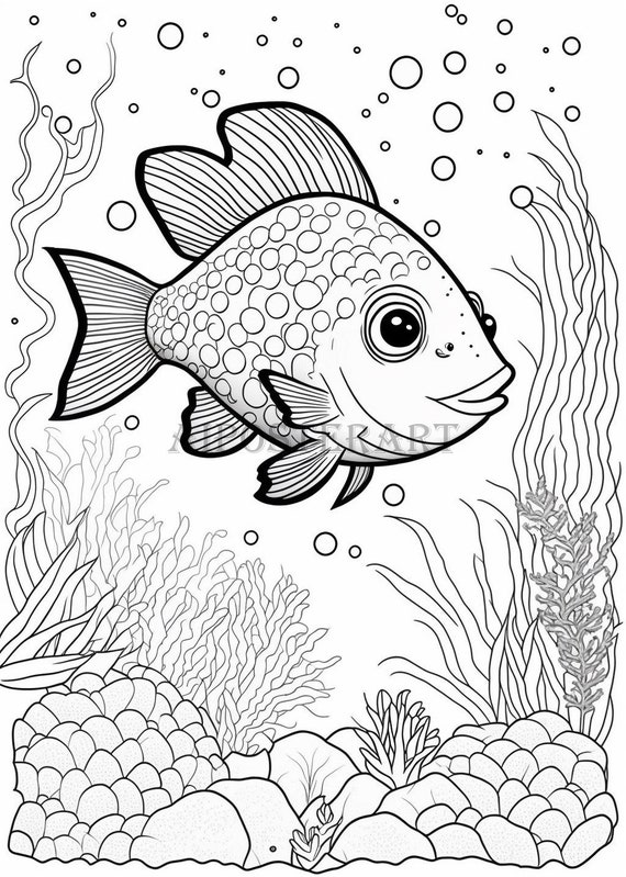 140+ free fish coloring pages & color clipart: Swim through a sea of  creativity & activities, at