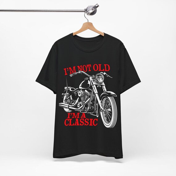 メンズの面白いバイクTシャツ - 昔のバイク乗りのためのTシャツ - 「私
