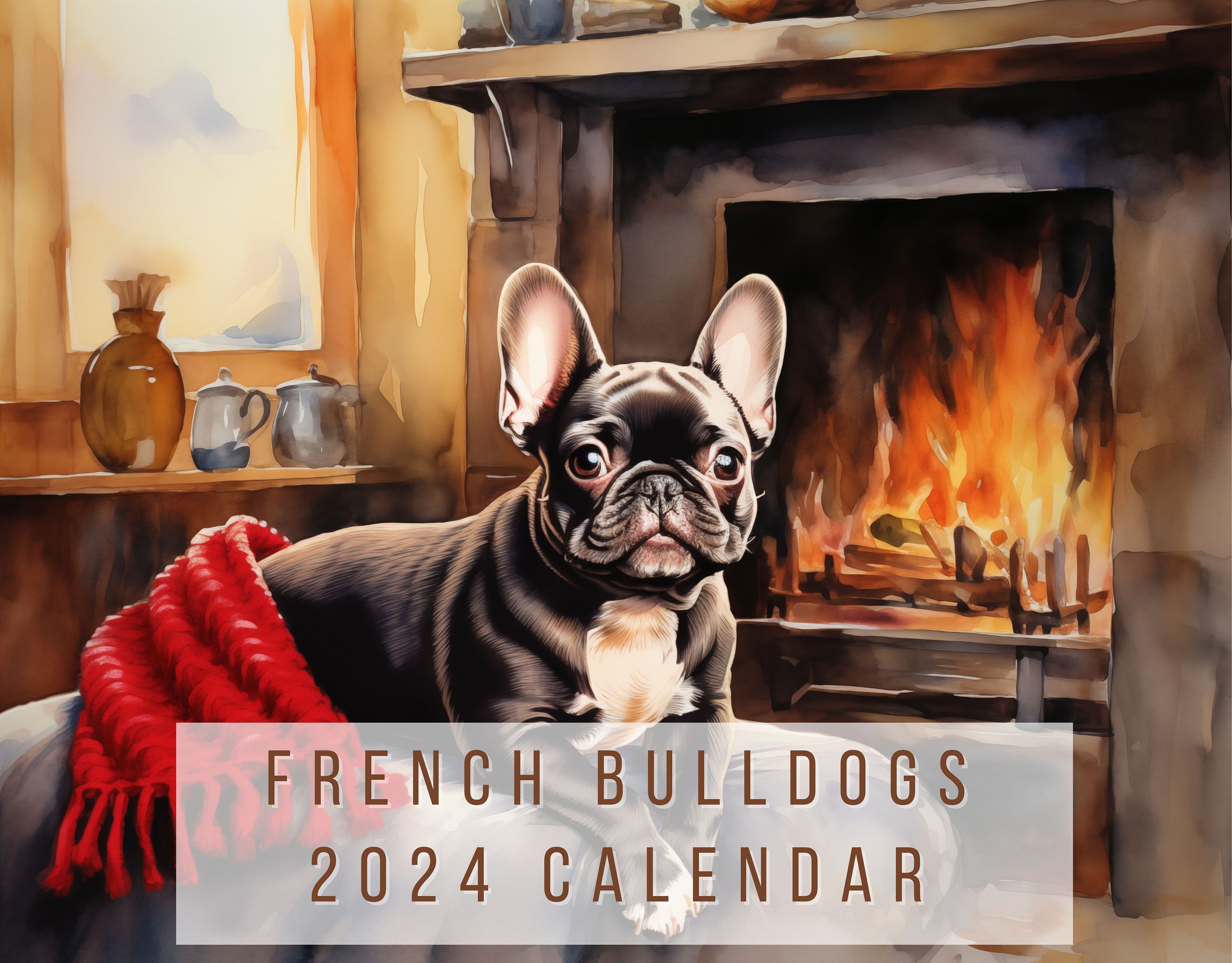 French Bulldog Calendar 2024 Ideal Gift for French Bulldog Owner, Wall