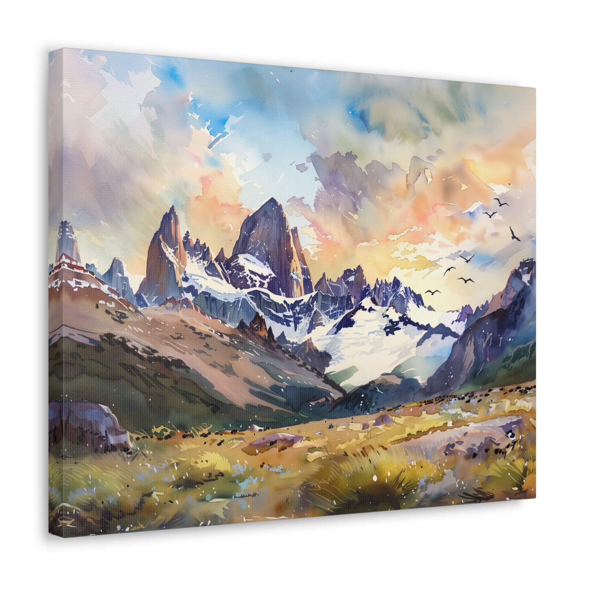 Patagonia Watercolor Printed on Canvas - Frameless Wall Art Gift