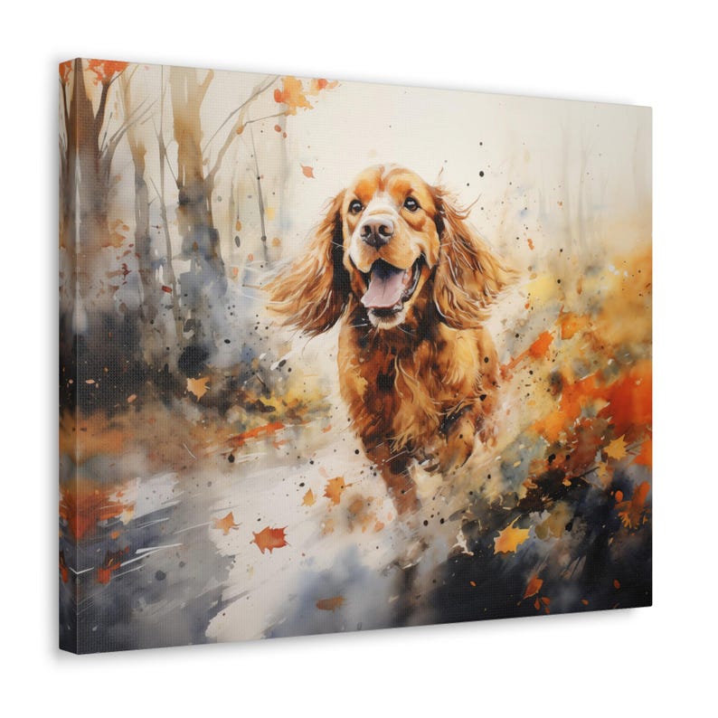 Cocker Spaniel Watercolor Canvas Print - Wall Art Gift for Cocker ...
