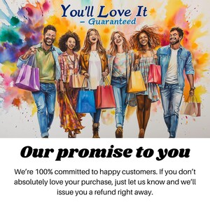 a group of people holding shopping bags with the words, you'll love it