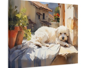 Maltese Dog Canvas Print - Cozy Dog Wall Art for Maltese Lovers