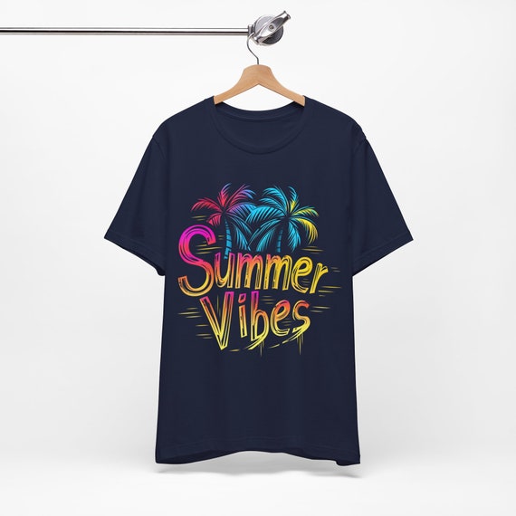 Mens Summer Vibes T-shirt - Mens Surfing Tshirt With Slogan