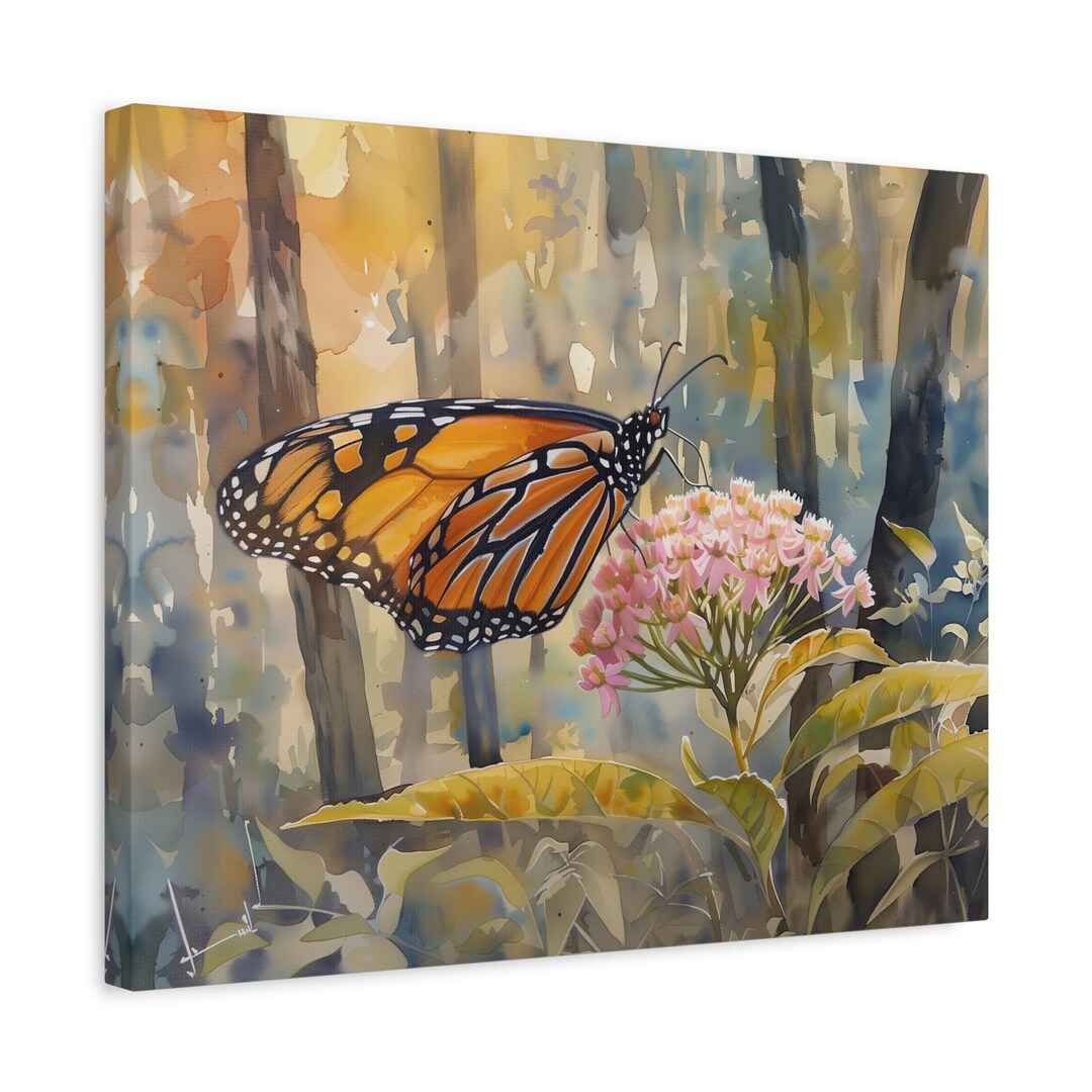 Monarch Butterfly Canvas Print - Nature Wall Art - Etsy