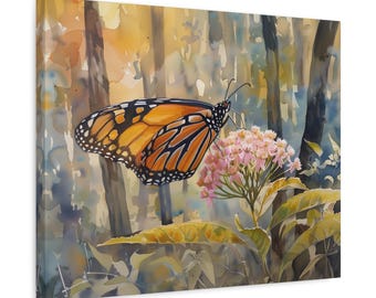 Monarch Butterfly Canvas Print - Nature Wall Art