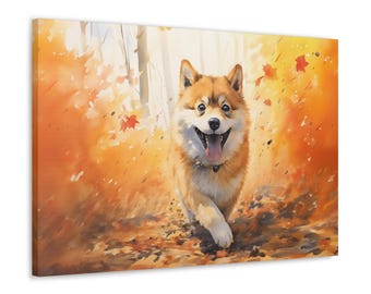 秋田犬キャンバス - Etsy 日本