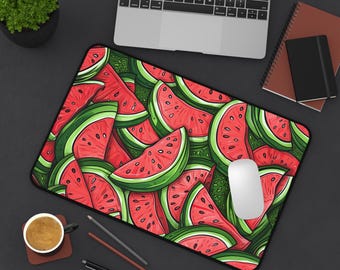 Watermelon Desk Mat - Retro Non Slip Neoprene Computer Mat