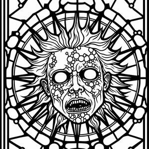 Zombie/Nightmare - Printable Adult Coloring Page from ColouringQuest (Coloring book pages/pictures for adults and kids)