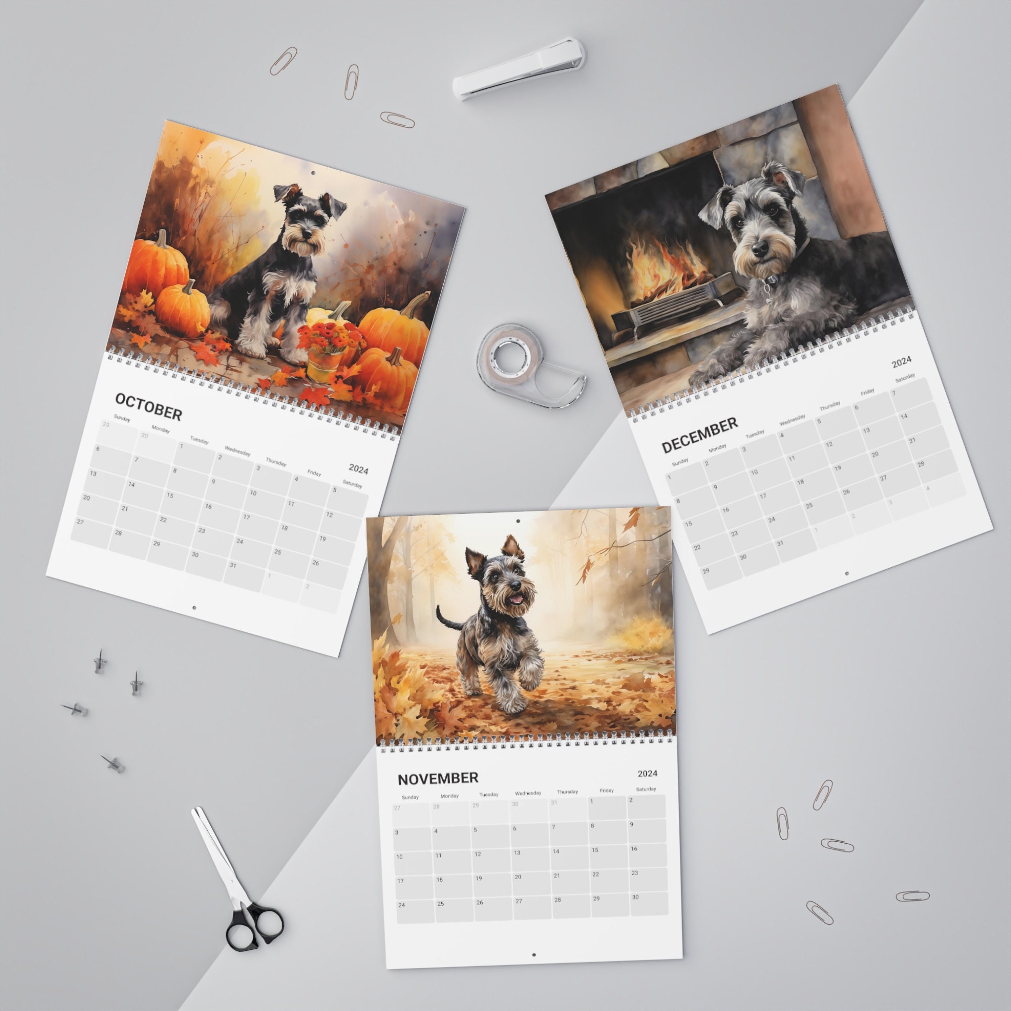 Miniature Schnauzer Calendar 2024 Ideal Gift for Miniature Schnauzer