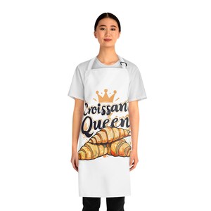 Croissant Queen Apron - perfect gift for bakers who want to feel like queens of the oven