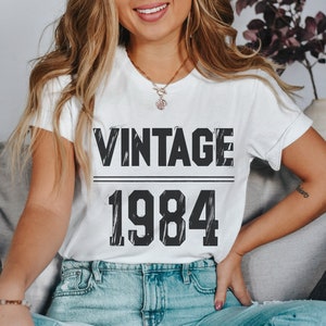 Koszulka Vintage 1984, Koszulka na 41. urodziny, Urodzony w 1984 r., Koszulka prezentowa na 41. urodziny, Dostępna ekspresowa dostawa w całych Stanach Zjednoczonych