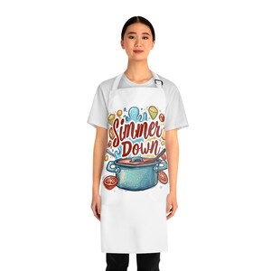 Simmer Down Apron - fun and quirky apron, perfect gift for anyone who loves to cook at their own pace