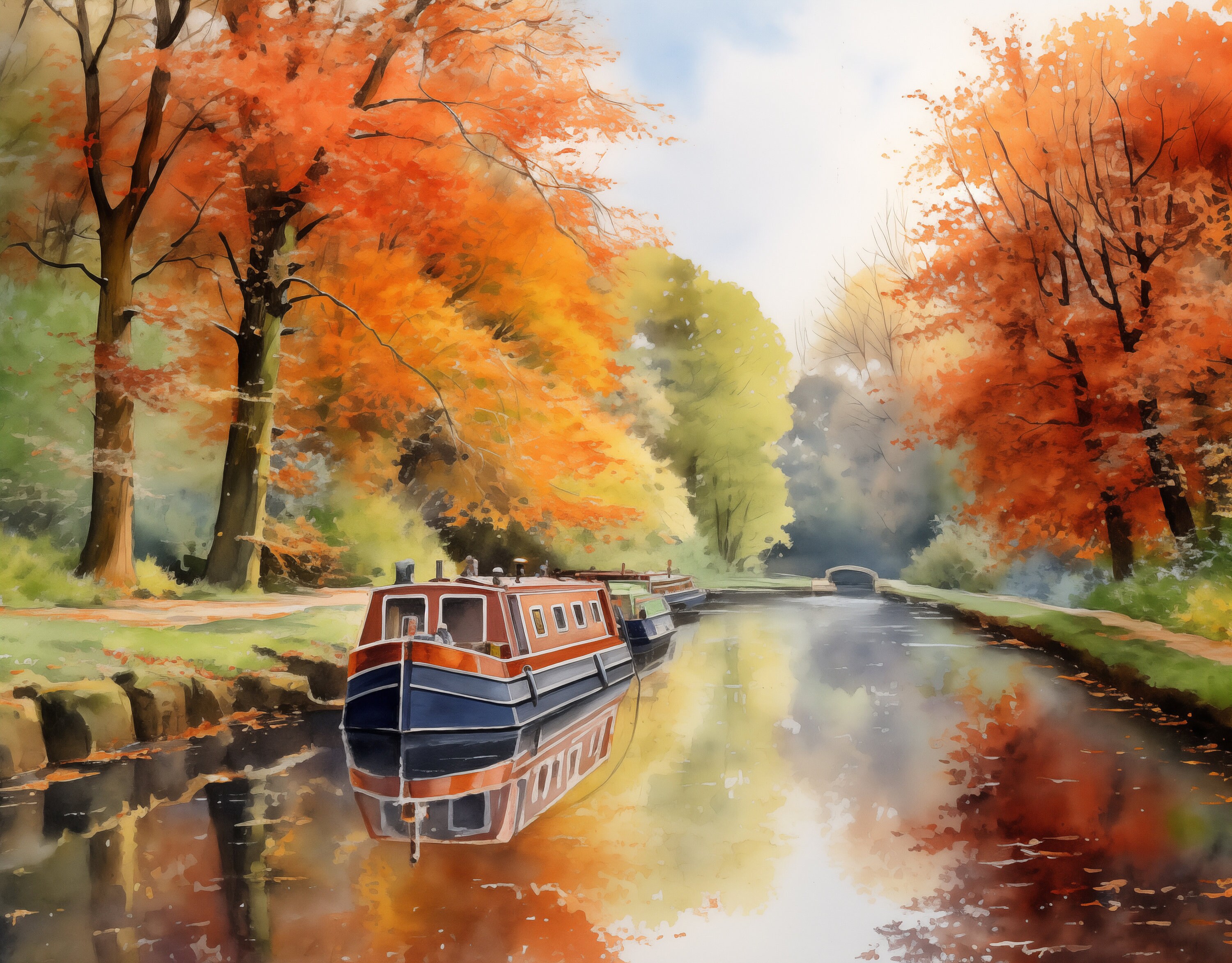 Narrowboat Calendar 2024 Ideal Gift for Narrowboat Owners, 12 Canal