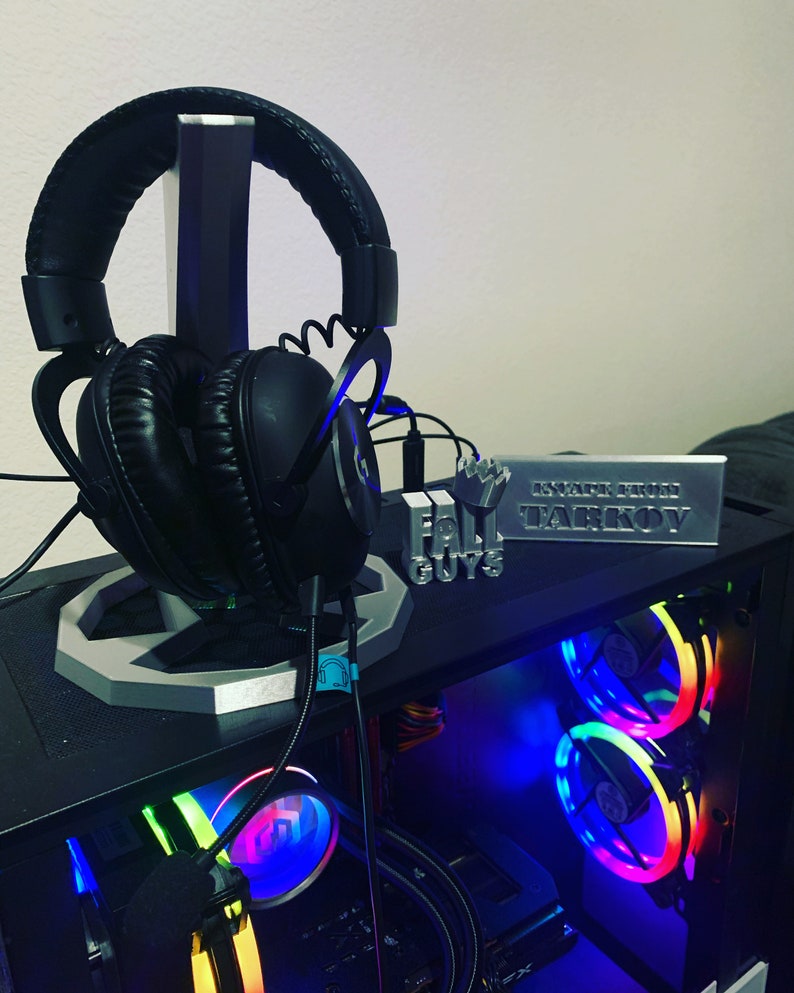 Gaming 3D Printed Headset Holder Silver Etsy