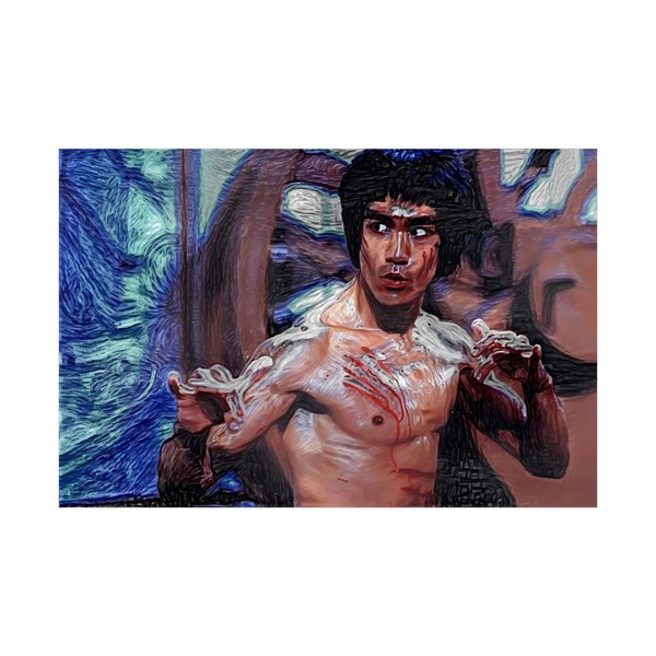 Bruce Lee - Enter the Dragon - Original Wall Art Impression Poster Paper Prints Modern Home Artwork Decoration for Living Room Bedroom