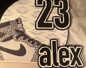 Air Jordan Sneaker Cake Topper: Basketball Birthday Party Decor