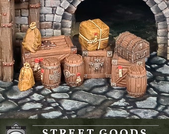 Hexengarde Street Goods | Gothic Victorian Building Terrain | 3D Printed | Trollcross3D