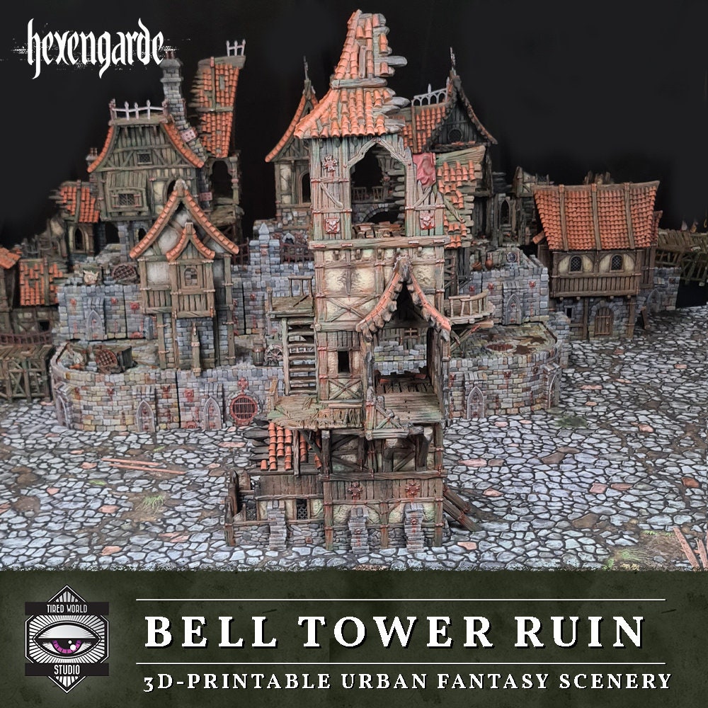 Hexengarde Bell Tower Ruin | Gothic Victorian Building Terrain