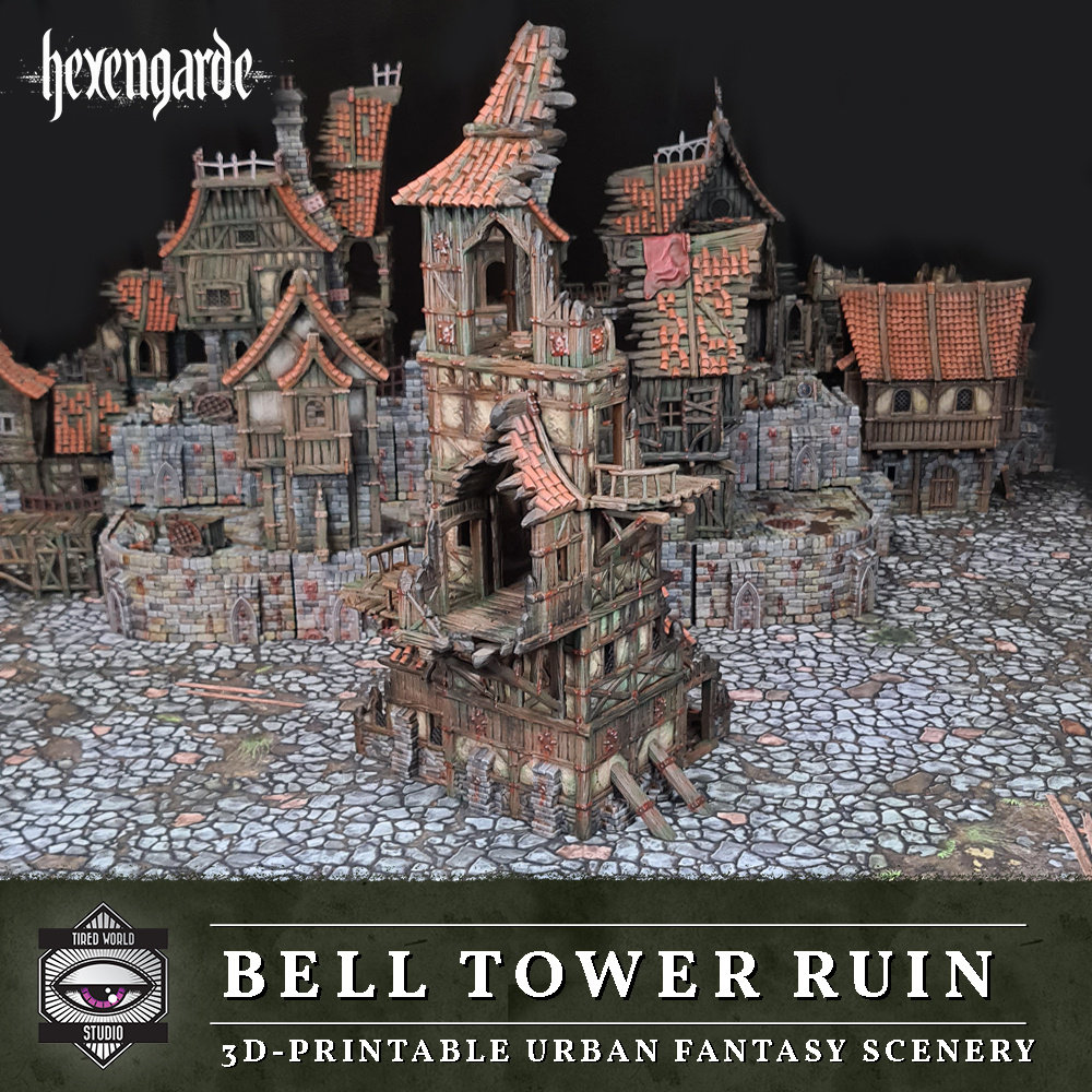 Terrain - Watch Tower, Ruin (3 Floors) Dark Realms Medieval