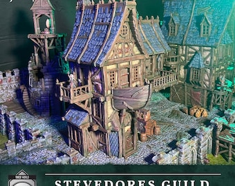 Hexengarde Stevedores Guild | Gothic Victorian Building Terrain | 3D Printed | Trollcross3D