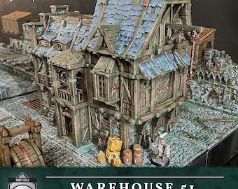 Hexengarde Warehouse 51 | Gothic Victorian Building Terrain | 3D Printed | Trollcross3D
