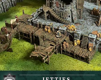 Hexengarde Jetties | Gothic Victorian Building Terrain | 3D Printed | Trollcross3D