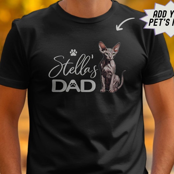 Custom Sphynx Cat Dad Shirt,sphynx cat shirt,sphynx cat clothes,sphynx cat clothing,sphynx cat apparel, cat face shirt,cat stuff,custom cat