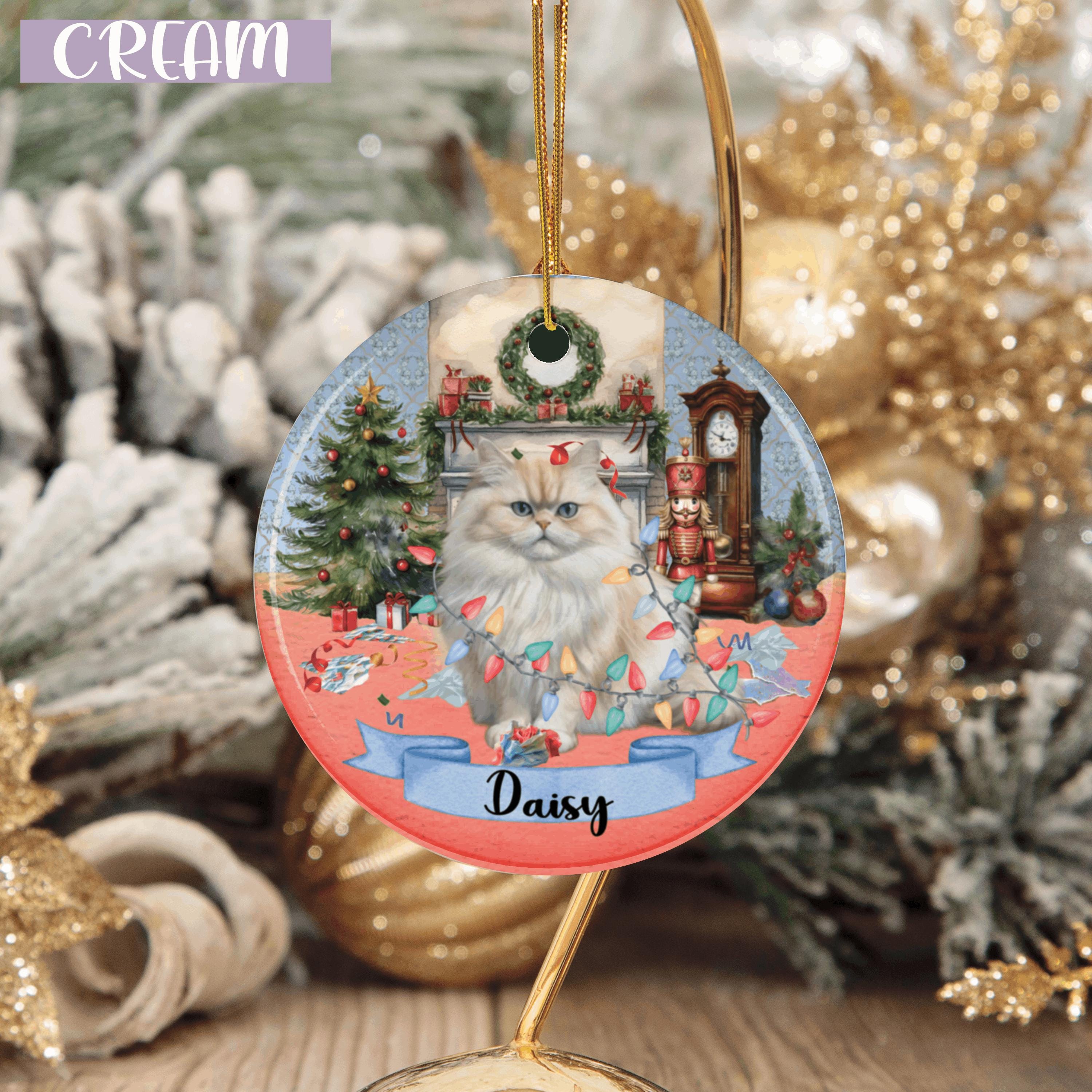 Custom Persian Cat Ornament – Personalized Cat Christmas Ornament, Gift ...