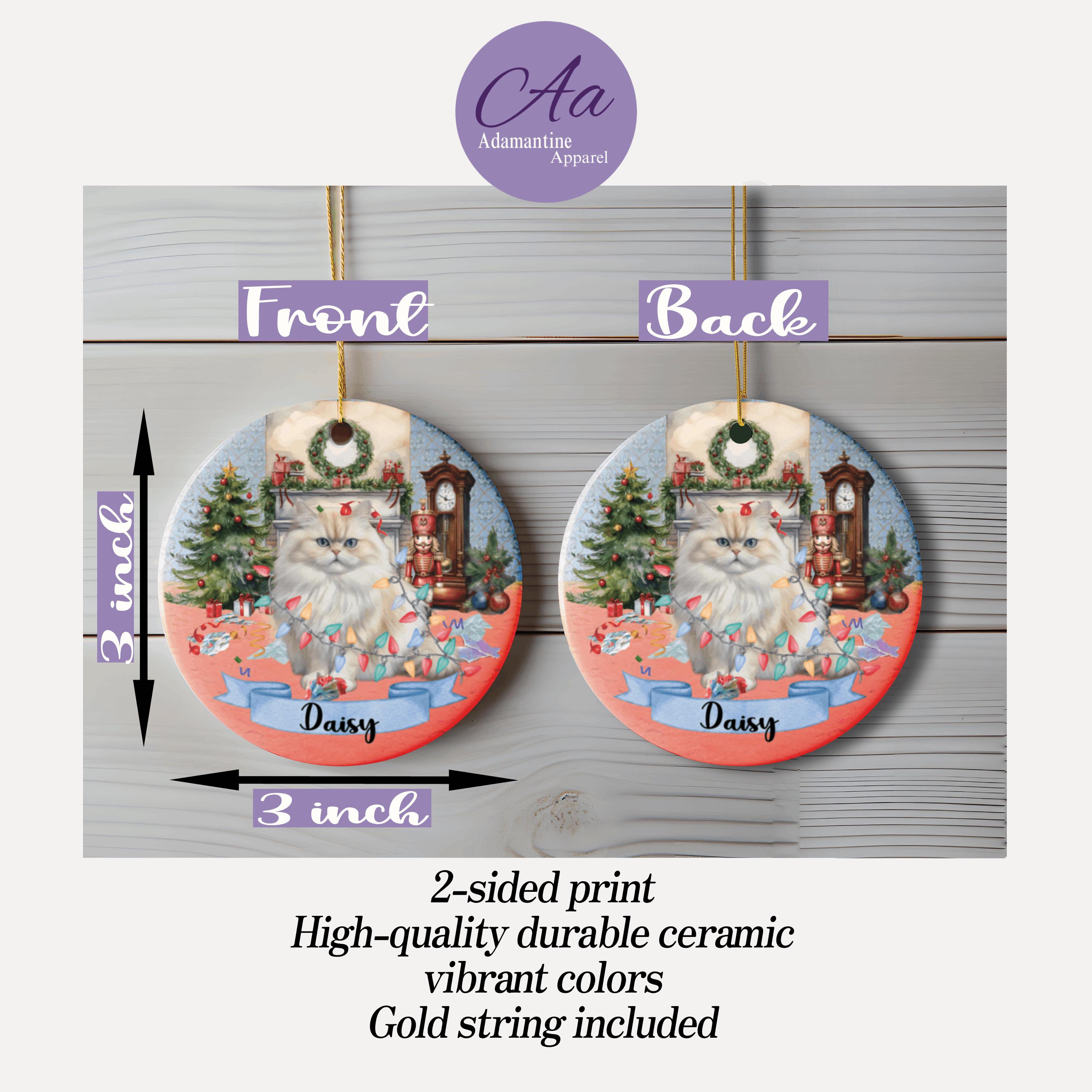 Custom Persian Cat Ornament – Personalized Cat Christmas Ornament, Gift ...