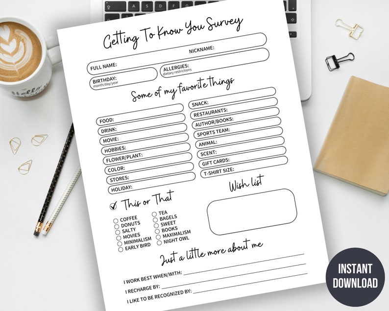 Printable Getting to Know You Survey - Il 794xN.4780420225 L5rp 