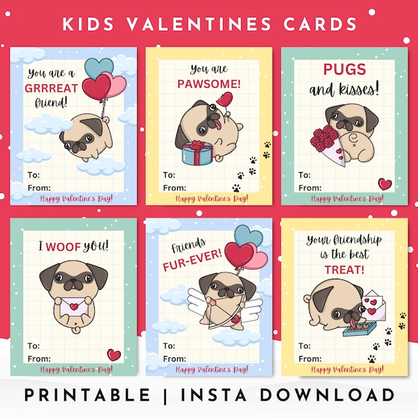 Pug Valentine - Etsy