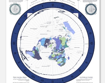 Biblical Flat Earth Map 2026 | Gleason's Map 3.0 | 2026 Political Borders (White)