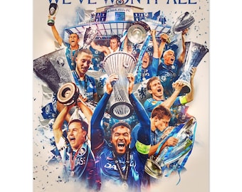 Chelsea FC Champions Poster | 'We've Won It All' Glossy Wall Art Print