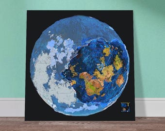 Earth Projection Plasma Moon Pangaia Selenografic Flat Earth Ewaranon | Physical, Geodific and Oceanic World Map