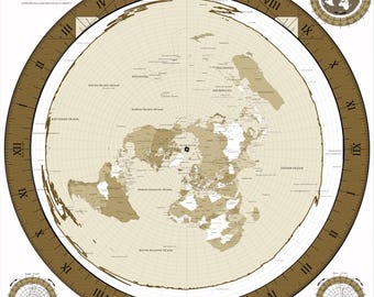 Gleason 3.0 Flat Earth Map Terra Veritas 2026 Archival Matte Print
