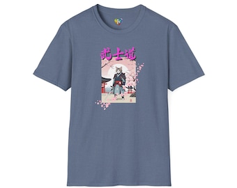 Bushido Samurai Cat Tee Shirt Unisex Japanese Inspired Graphic Tee