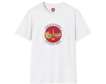 Kawaii Fox Ramen & Asahi Beer T-Shirt – Anime Foodie Gift