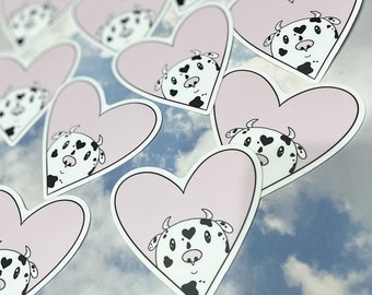 Love Cow 2" Waterproof Matte Sticker