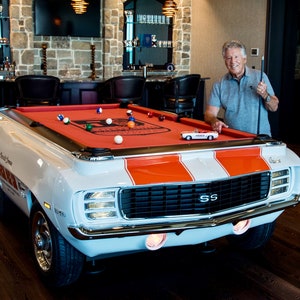 Pool Table : 1969 Mario Andretti Signature Camaro Pace Car Billiard Table