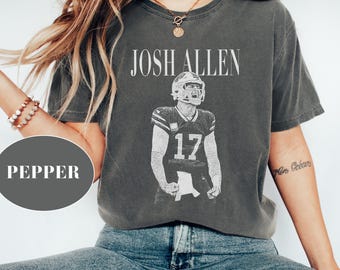 Camiseta de fútbol de Josh Allen: camiseta unisex de estilo vintage