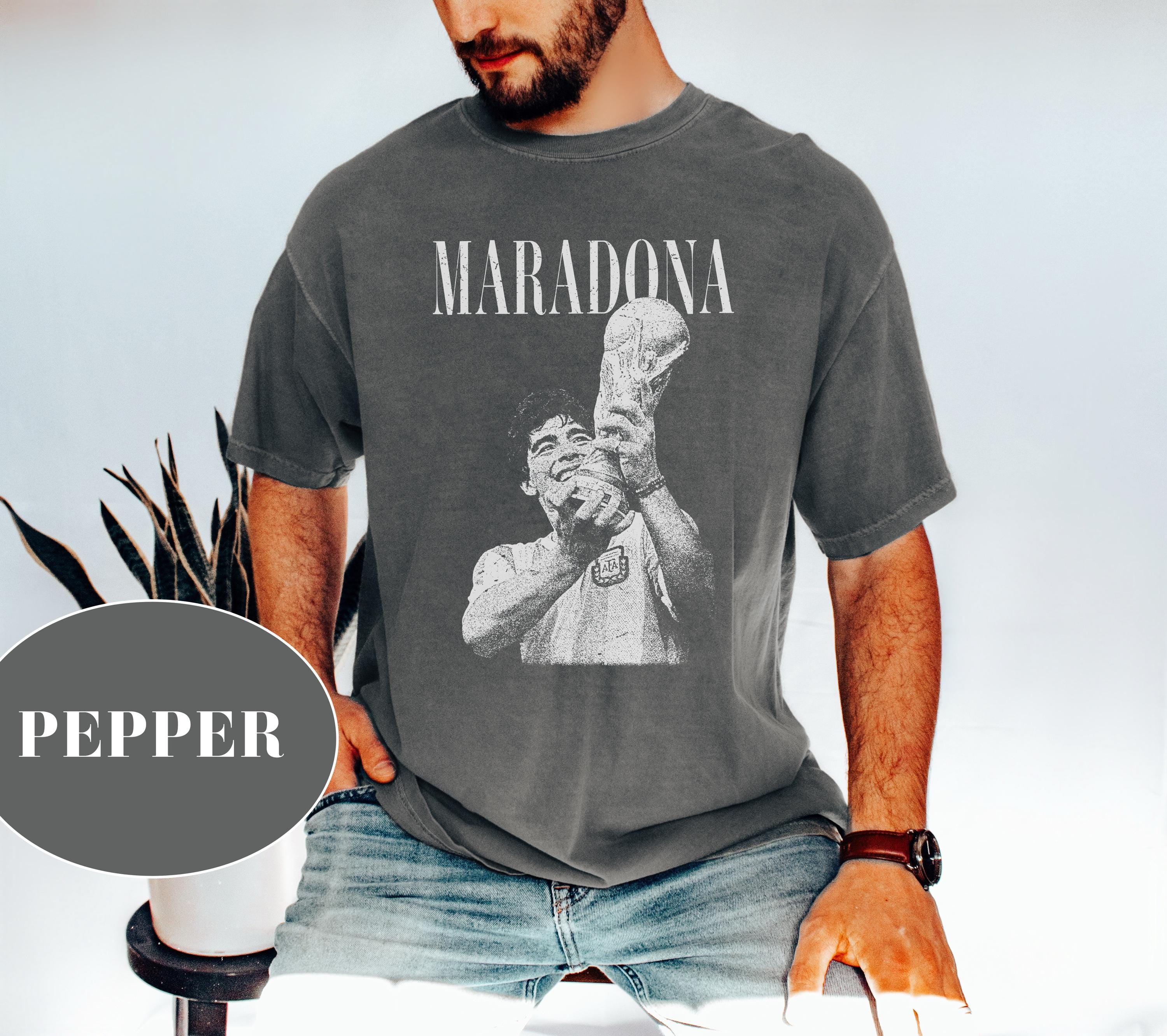 Vintage Diego Maradona Graphic Tee: Argentina Soccer Fan Shirt - Etsy