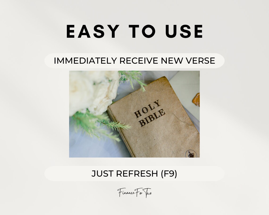 Bible Verse Generator Excel - Etsy