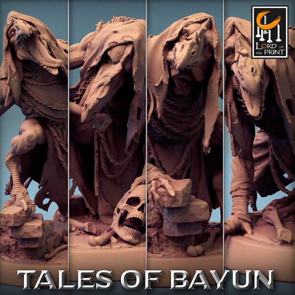 Kikimora Goule! Tales of Bayun! Lizard Person! Lord of the Print! 1 Inch Base! 32mm Scale!