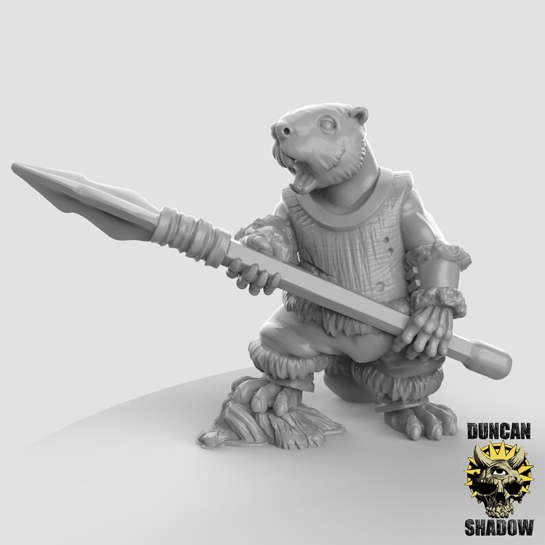 Beaver Barbarians With Spears! Defenders of the Forrest! Beaver Person ...