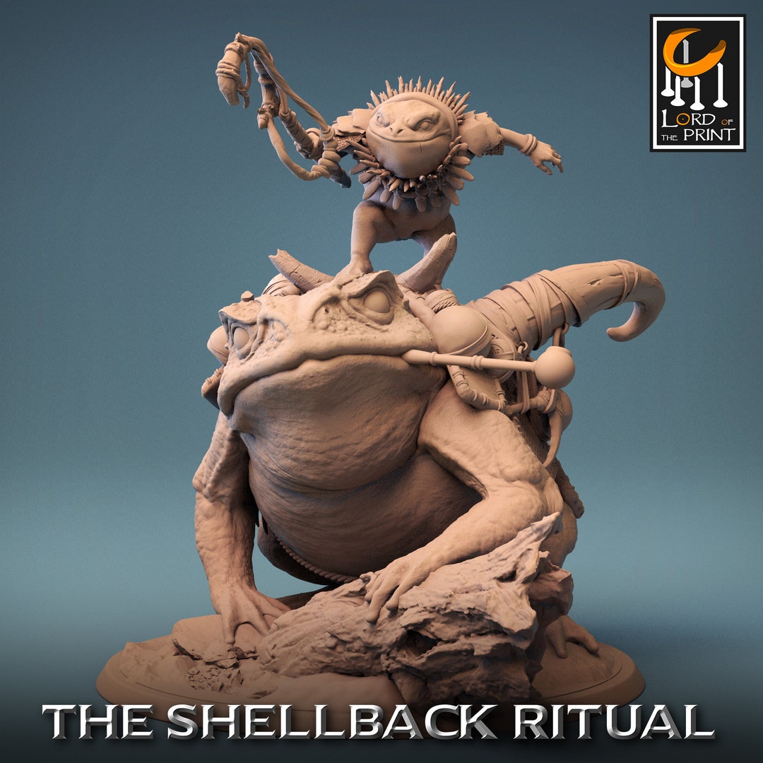 Toad Riders! the Shellback Ritual! Rescale Miniatures! 3 Inch Base ...